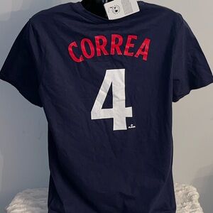 Minnesota Twins Carlos Correa Baseball Navy Blue Jersey Shirt Mens Large